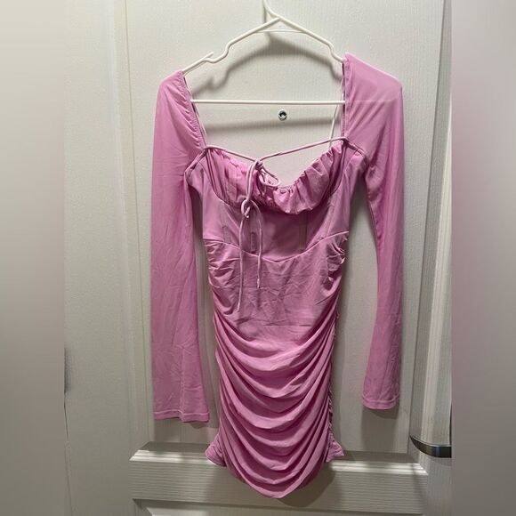 Womens Princess Polly Lower Impact Perabo Long Sleeve Mini Dress - pink - Picture 6 of 9